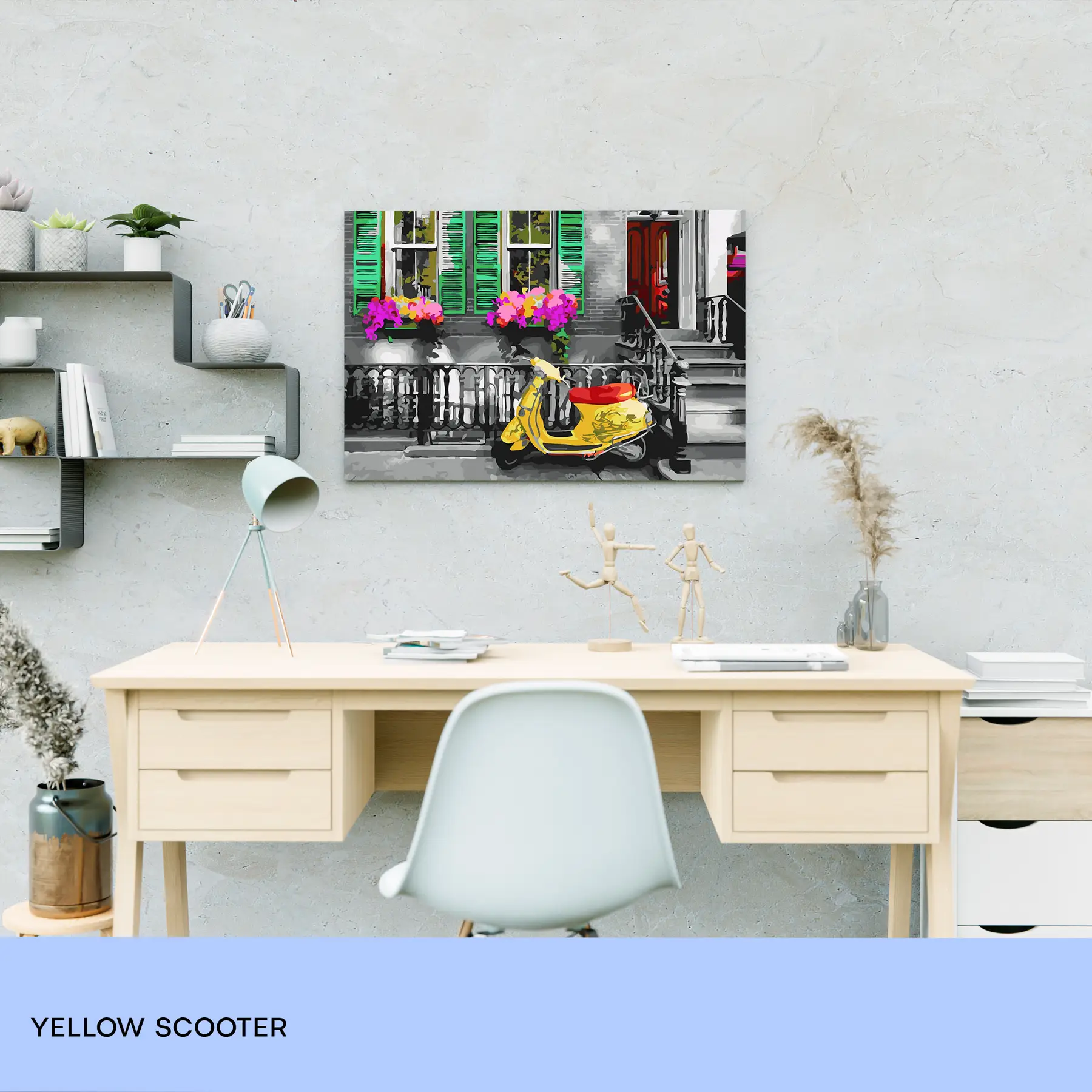 Картина по номерам "Желтый скутер" 40*50 см, GX40046, ТМ "99IDEAS" 3