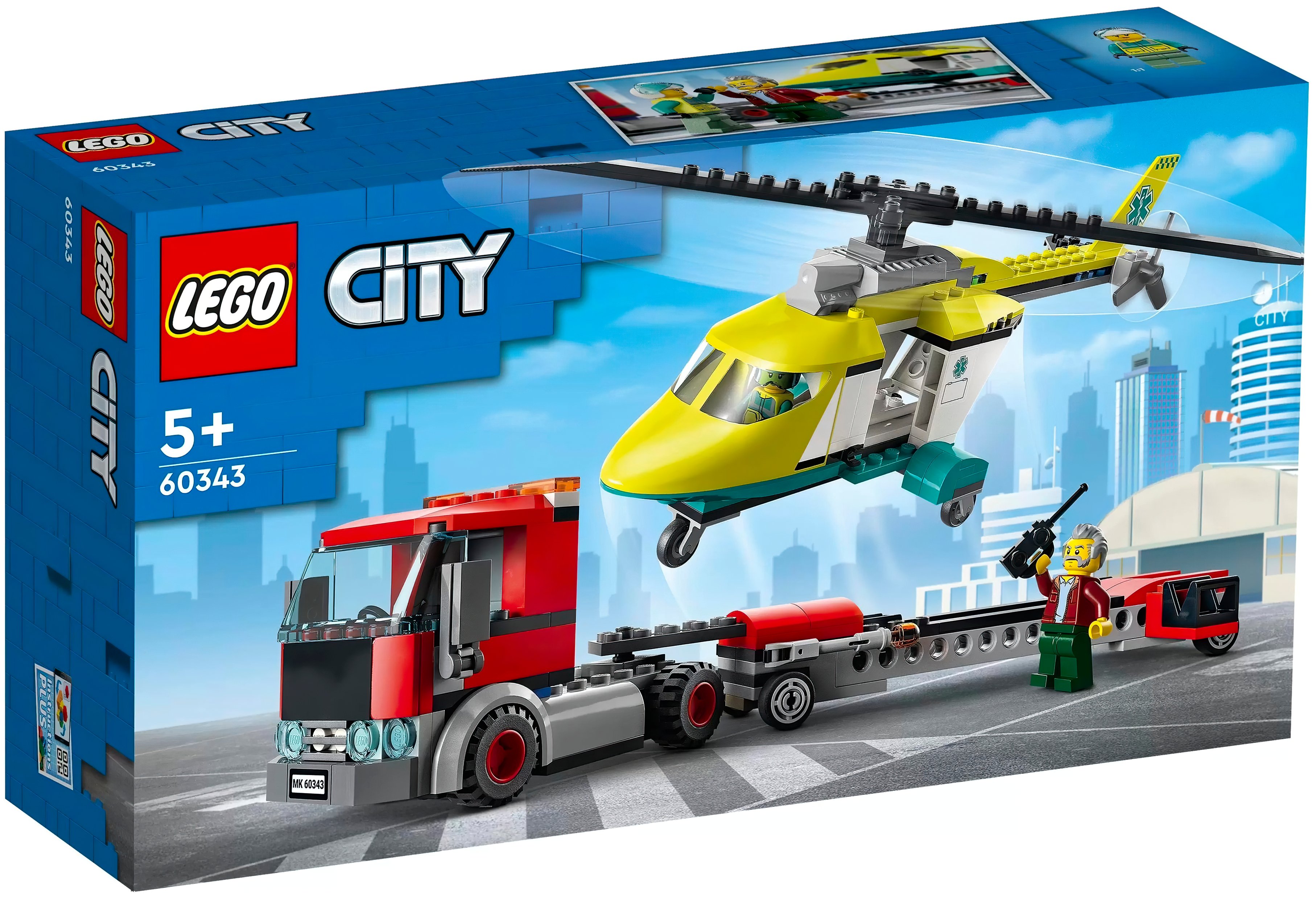 Конструктор Lego City "Перевозка спасательного вертолета", 60343 1