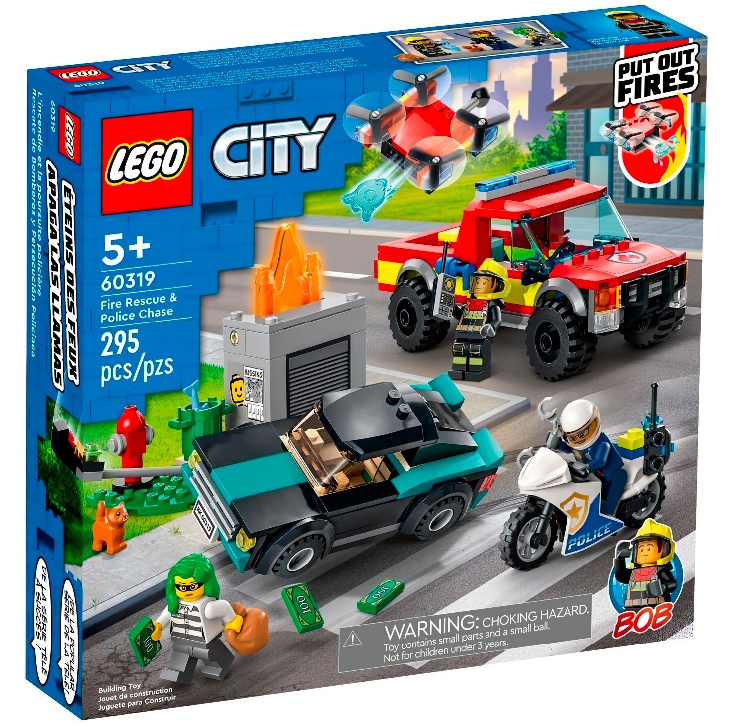 Конструктор Lego City "Пожежна рятувальна служба і поліцейське переслідування", 60319