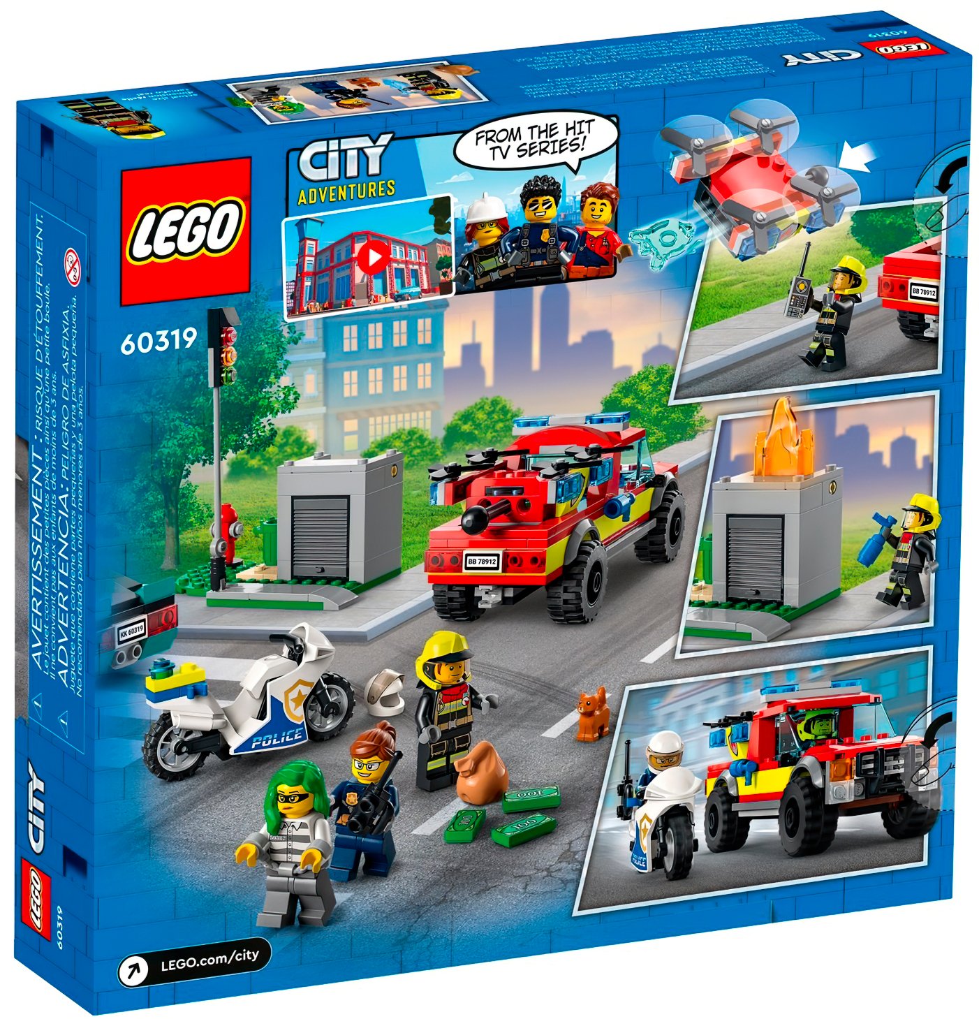 Конструктор Lego City "Пожежна рятувальна служба і поліцейське переслідування", 60319 7