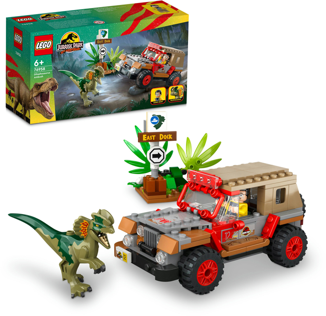 Конструктор Lego Jurassic World "Засада дилофозавра", 76958 8