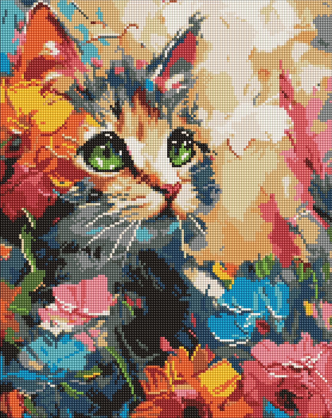 Алмазная мозаика "Пушистый котик" 40*50 см, AMO7994, ТМ "Ideyka"