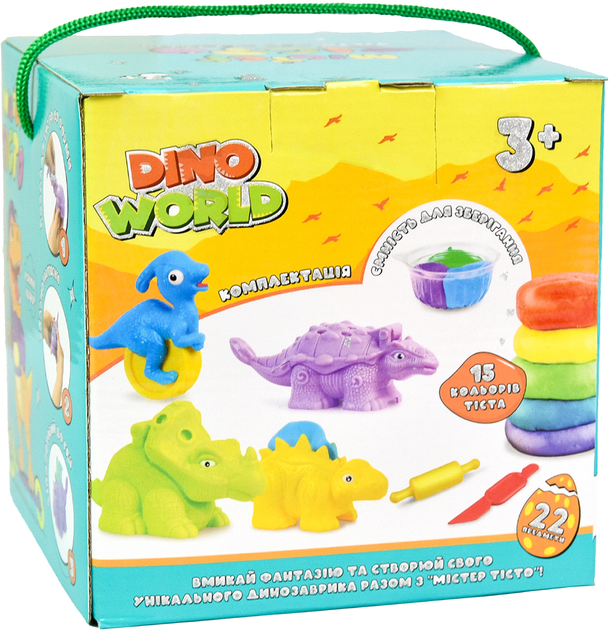 Набір для творчості Містер тісто Dino World, 41012, ТМ "Strateg"