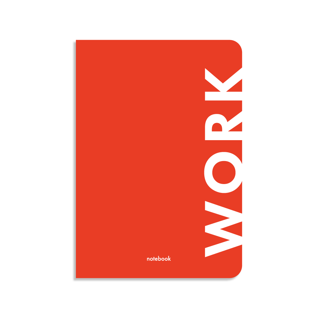 Блокнот "Work" червоний, orner-1289
