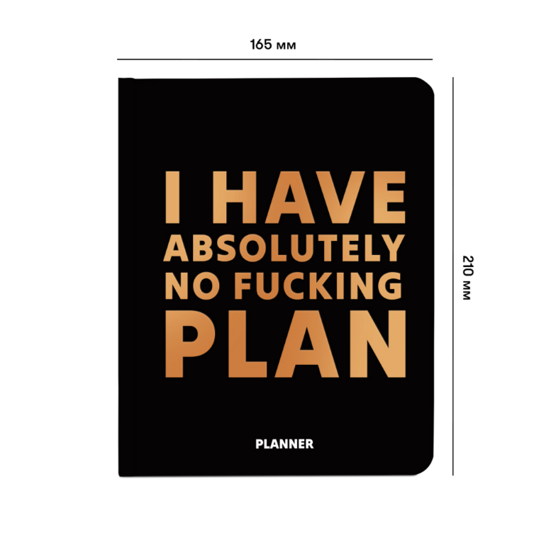 Блокнот для планирования "I HAVE ABSOLUTELY PLAN" чёрный, orner-2181 1