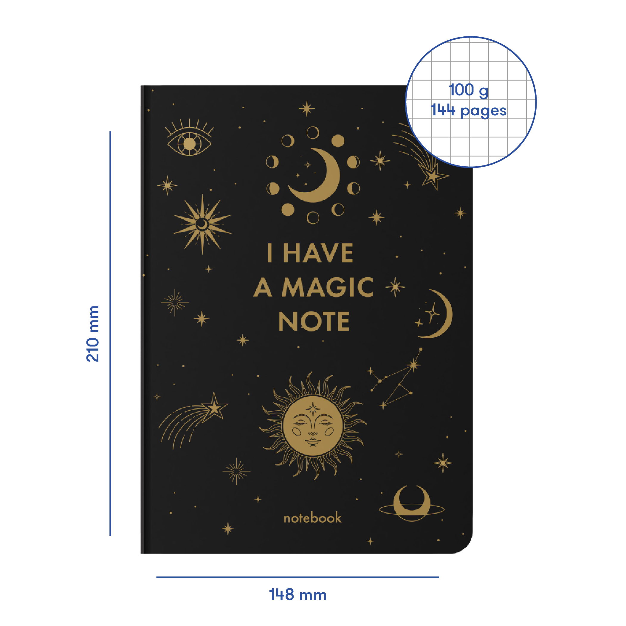 Блокнот "I have MAGIC plan" черный, orner-2163 2