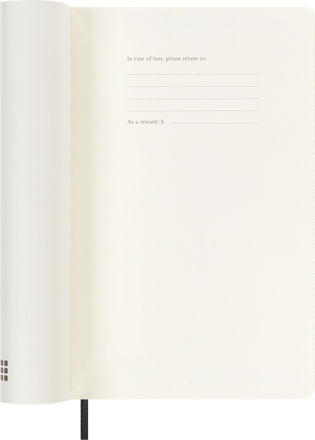 Щоденник 2025 середній, чорний м’який, Moleskine, DSB12DC3Y25 1