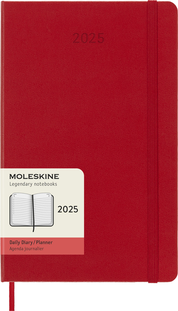 Щоденник 2025 середній, червоний, Moleskine, DHF212DC3Y25