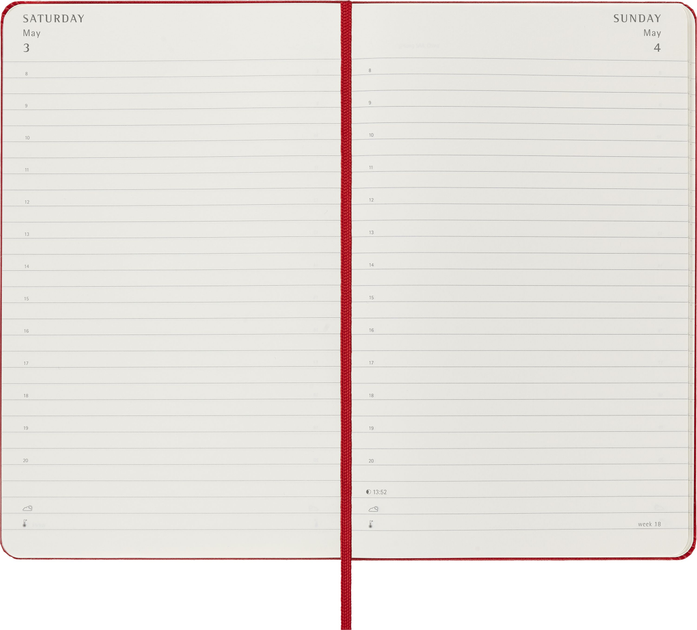 Щоденник 2025 середній, червоний, Moleskine, DHF212DC3Y25 2