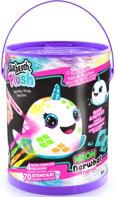 Игровой набор-сюрприз DIY Airbrush Plush - Сквиш Неон, AIR022 2