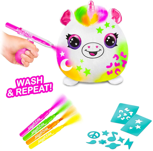 Игровой набор-сюрприз DIY Airbrush Plush - Сквиш Неон, AIR022 4
