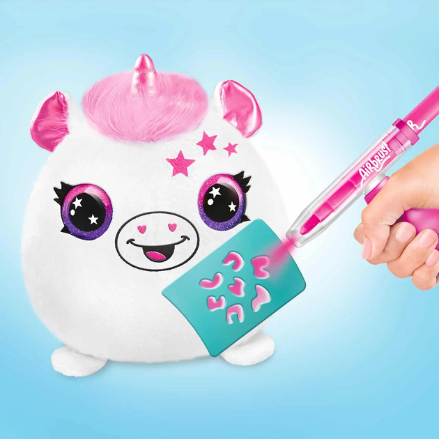 Игровой набор-сюрприз DIY Airbrush Plush - Сквиш Неон, AIR022 10