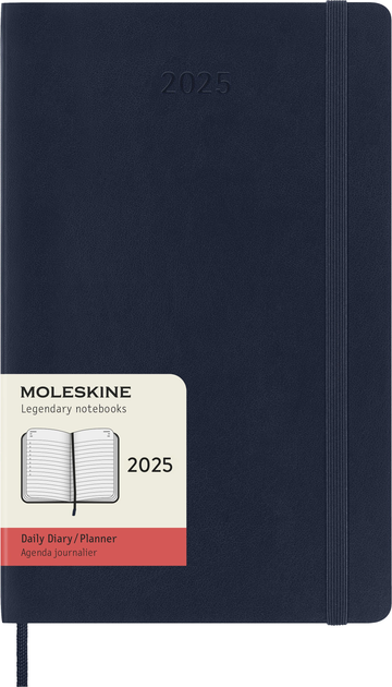 Щоденник 2025 середній, сапфір м’який, Moleskine, DSB2012DC3Y25