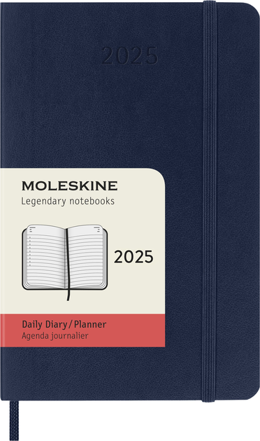 Щоденник 2025 кишеньковий, сапфір м’який, Moleskine, DSB2012DC2Y25