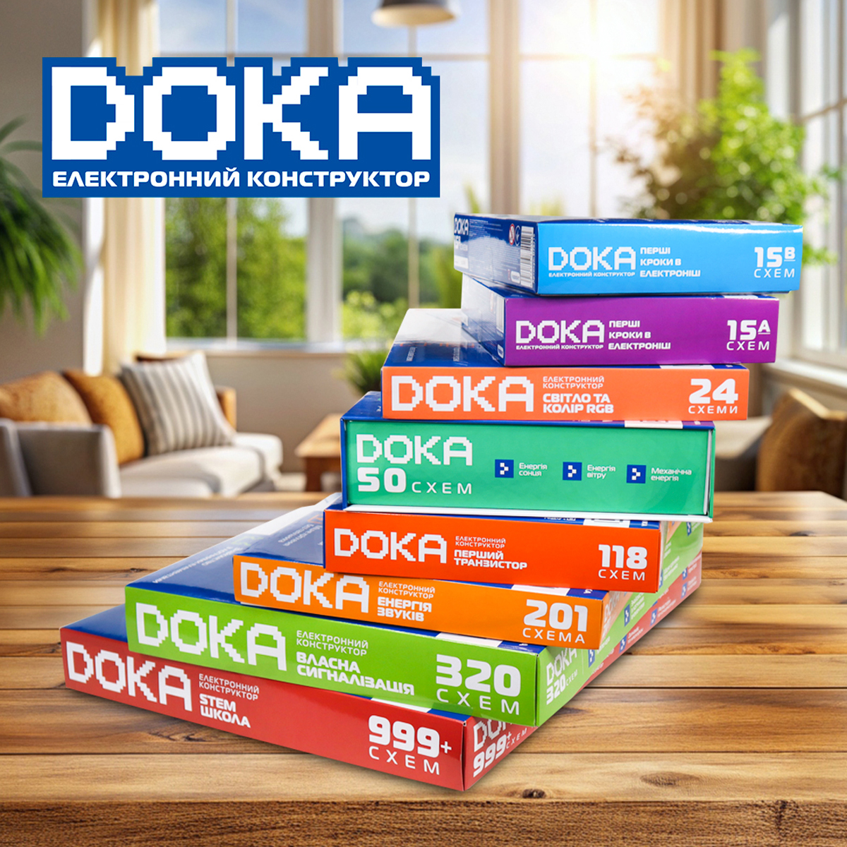 Конструктор электронный DOKA ШКОЛА "999+ Схем", D70708 8
