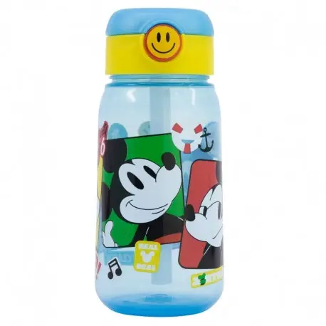Бутылка детская 510 мл, с крышкой и соломинкой, "Mickey mouse fun-tastic" STOR, 74342