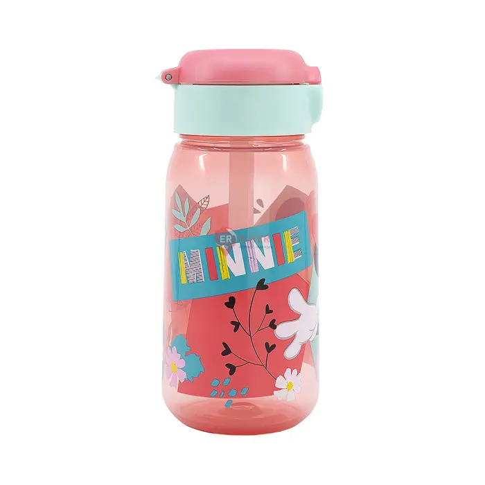 Пляшка дитяча 510 мл, з кришкою та соломинкою, "Minnie mouse being more minni" STOR, 74442 1