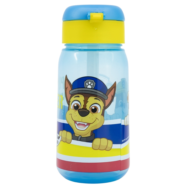 Пляшка дитяча 510 мл, з кришкою та соломинкою, "Paw patrol pup power" STOR, 74642 1