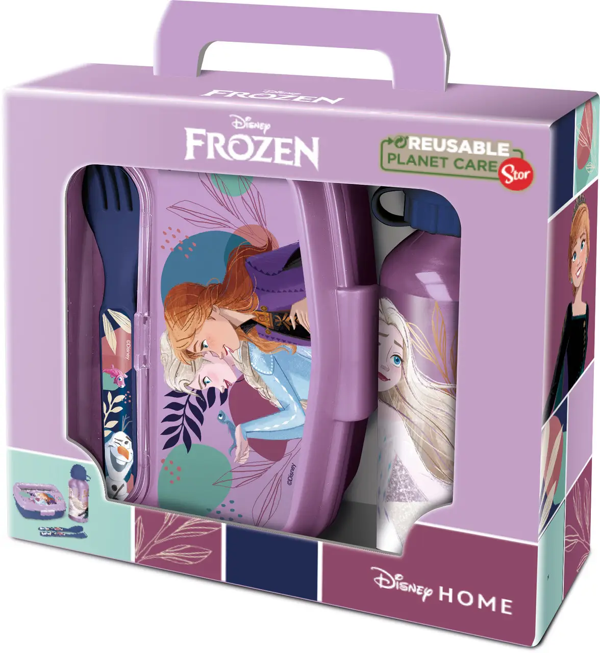 Набор детский (бутылка, ланчбокс, стол. приборы), "Frozen trust the journey" STOR, 74263 1