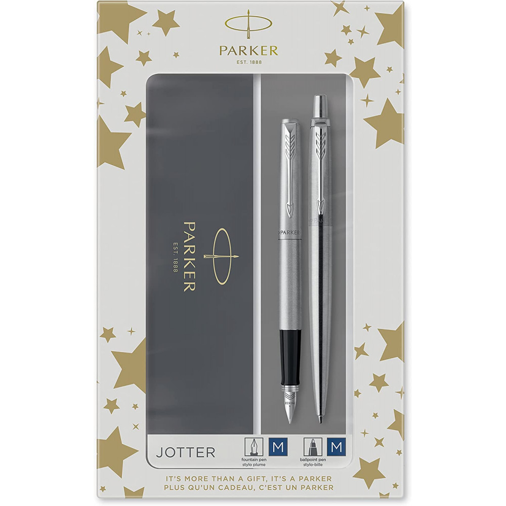 Набір Паркер Jotter сталь перо + кул. у подар.упаковці, Parker 16 192b23