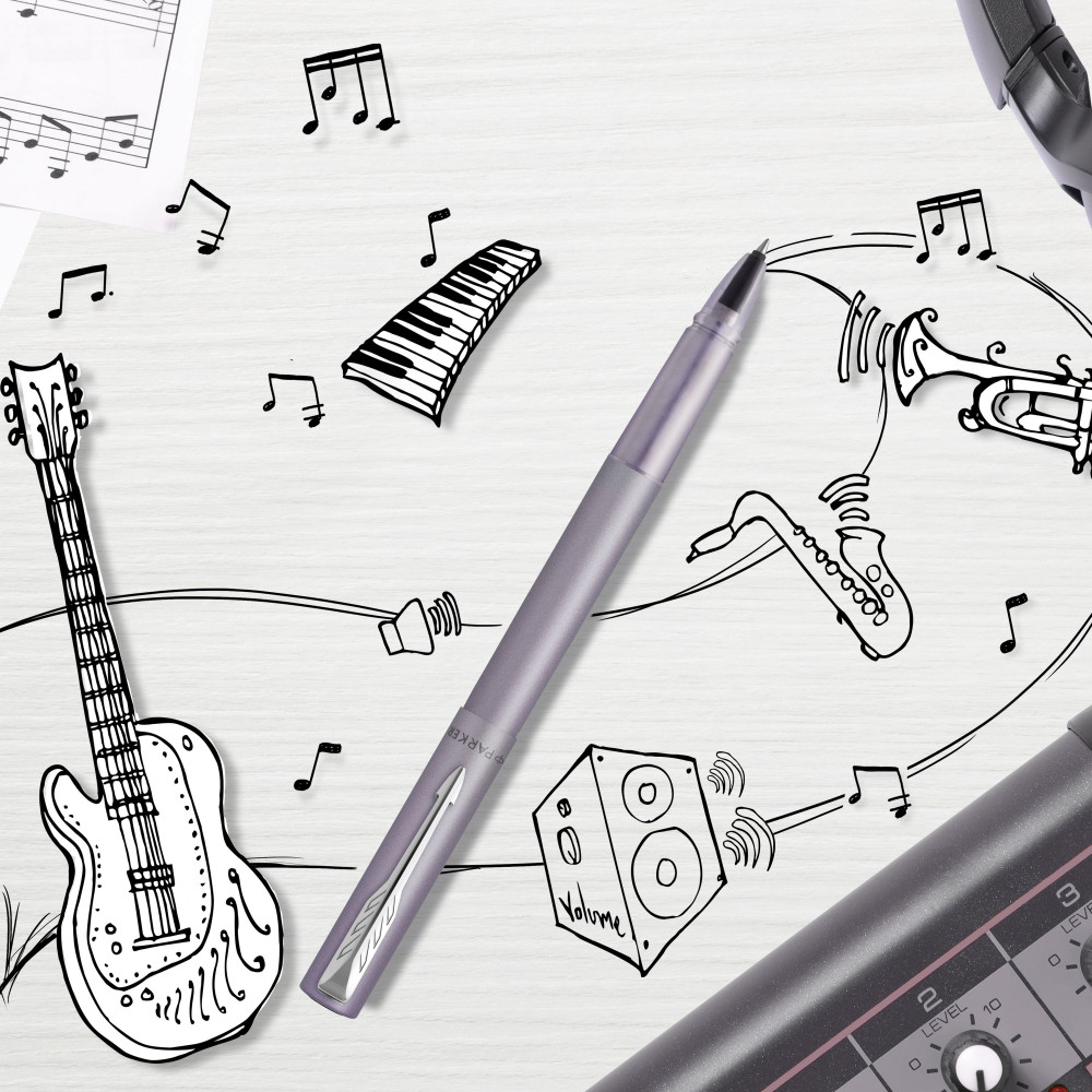 Ручка Vector XL Metallic Silver Blue рол., Parker 06 122 4