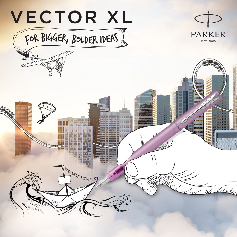 Ручка Vector XL Metallic Lilac перо, Parker 06 411 5