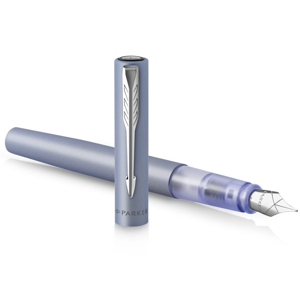 Ручка Vector XL Metallic Silver Blue перо, Parker 06 111 2