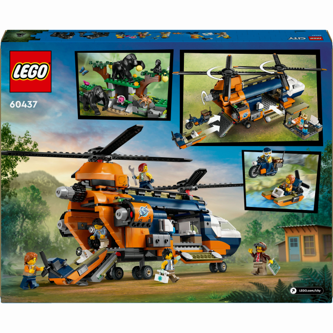 Конструктор Lego City "Вертоліт у базовому таборі для дослідження джунглів", 60437 1