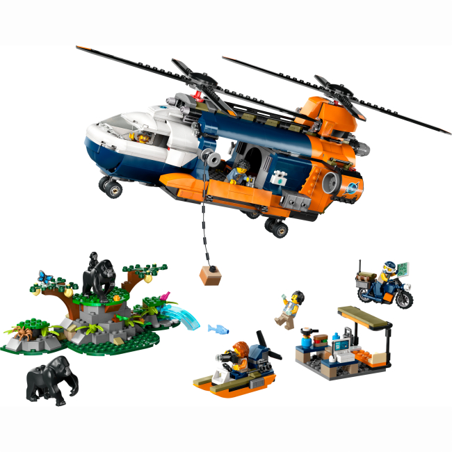 Конструктор Lego City "Вертоліт у базовому таборі для дослідження джунглів", 60437 2