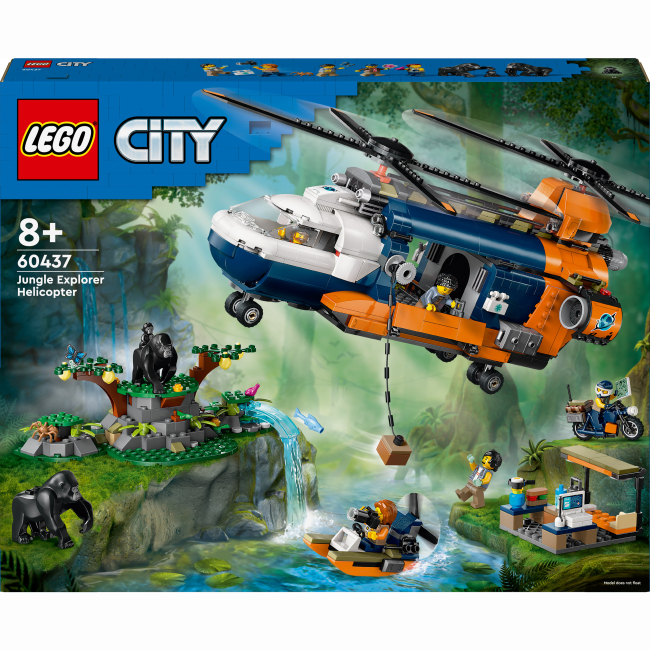 Конструктор Lego City "Вертоліт у базовому таборі для дослідження джунглів", 60437