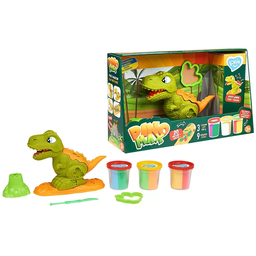 Набір для ліплення з тістом "Dino Max" ТМ Lovin, 41173 1