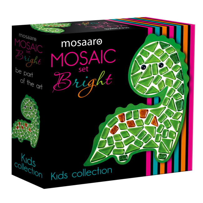 Набор для творчества со стеклянной мозаикой детский "Динозавр", Mosaaro, MA7003