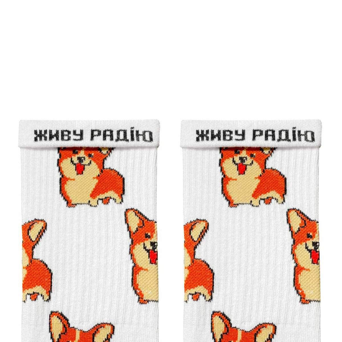 Носки "Корги белые" р.36-40, corgiwhite36 1