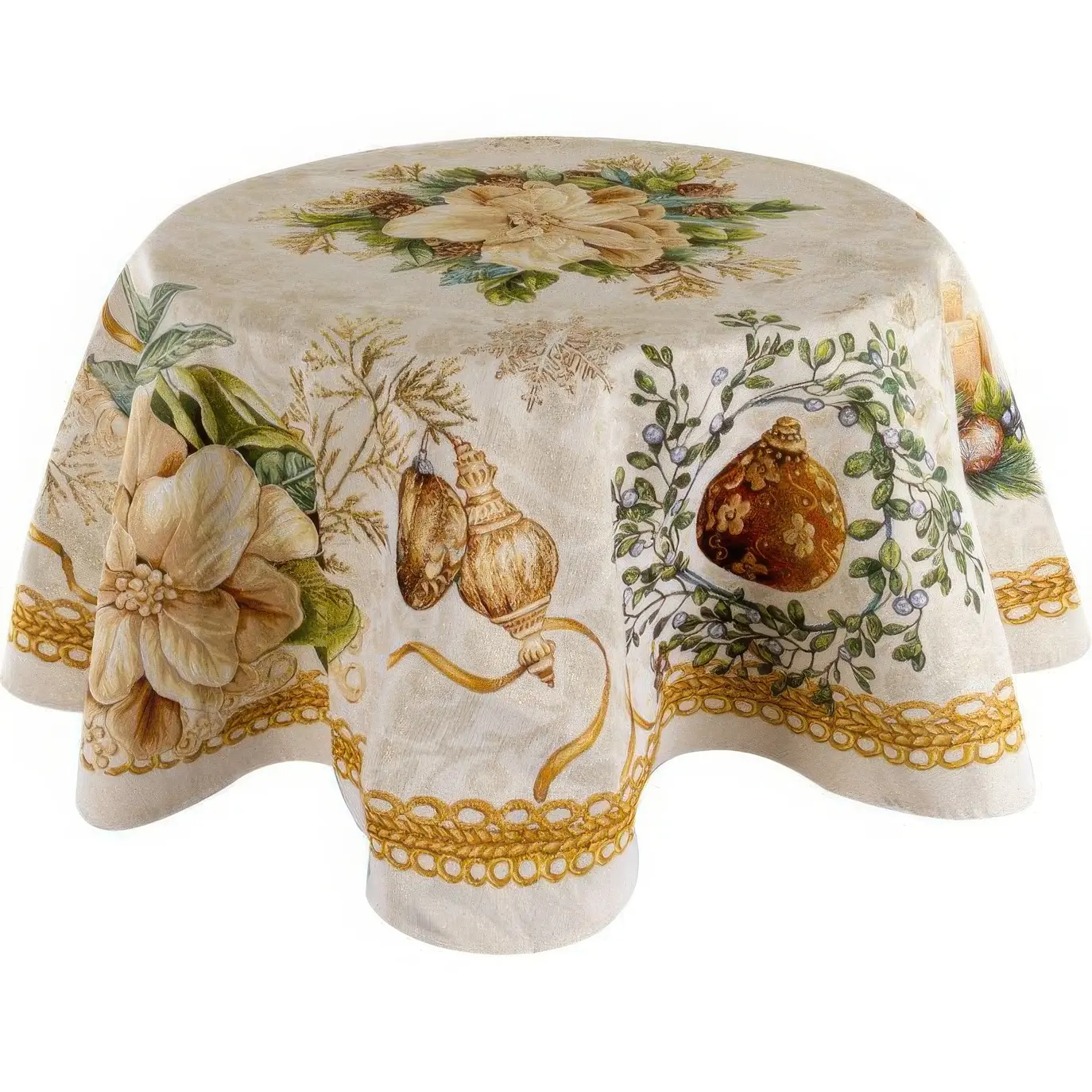 Скатертина гобеленова "Candle" d 140 см, коло, 732-357