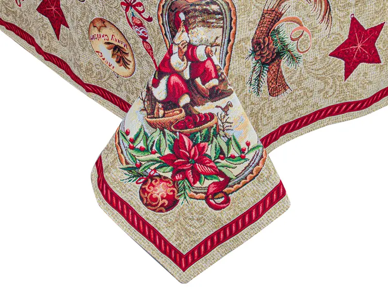 Скатертина гобеленова "Santa Claus" 140*140 см, 732-185 2