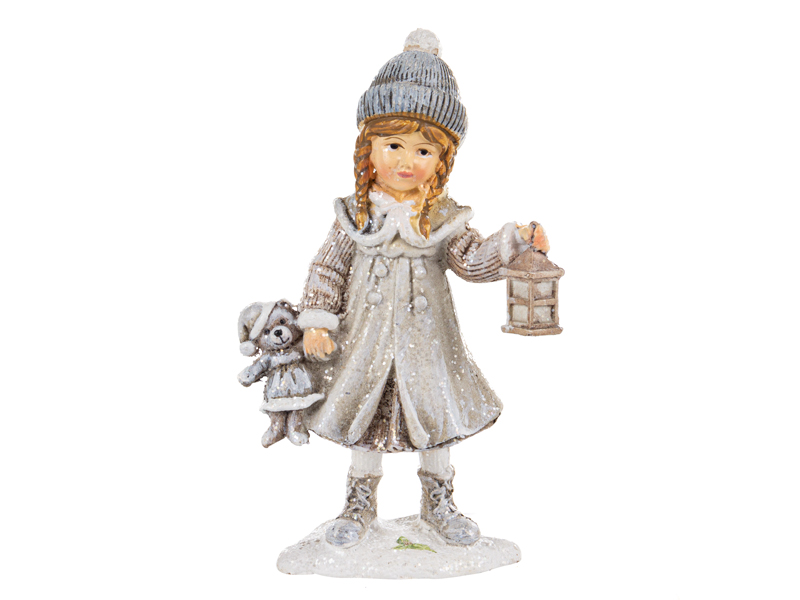 Фигурка декоративная "Девочка с фонариком" 12,5 см, 192-211