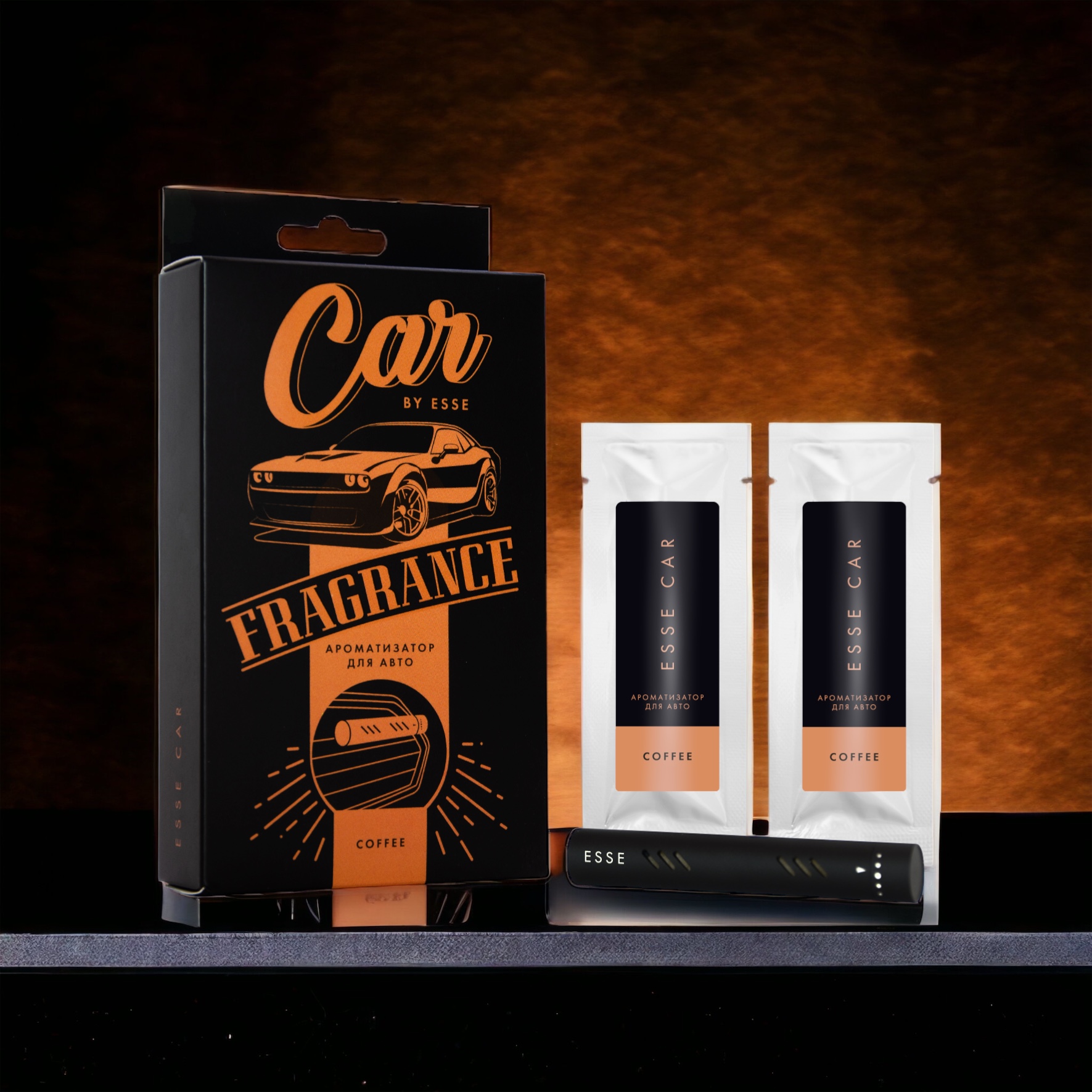 Парфюм в авто "Кофе", в стиках, ESSE CAR PERFUME