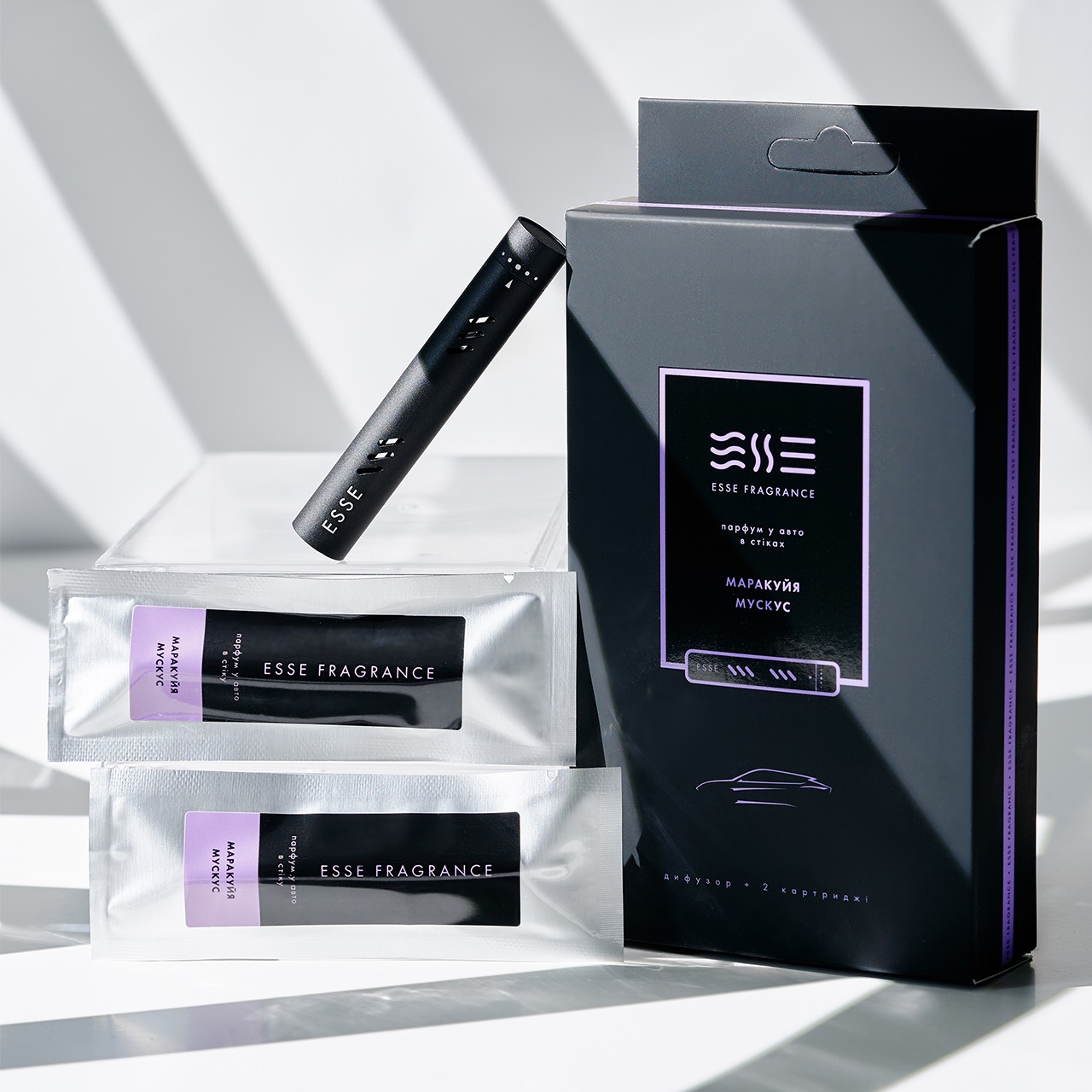Парфюм в авто "Маракуйя Мускус", в стиках, ESSE CAR PERFUM