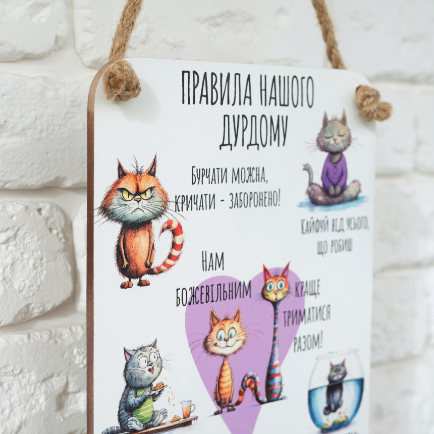 Панно "Правила нашого дурдому", spk0216 1