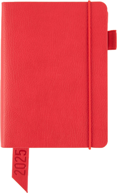 Деловая записная книжка А6 2025, "Monaco", мягк., 352 стр., красный, 252552, Leo Planner