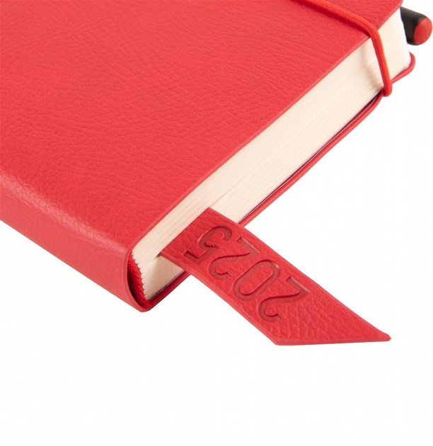 Деловая записная книжка А6 2025, "Monaco", мягк., 352 стр., красный, 252552, Leo Planner 1