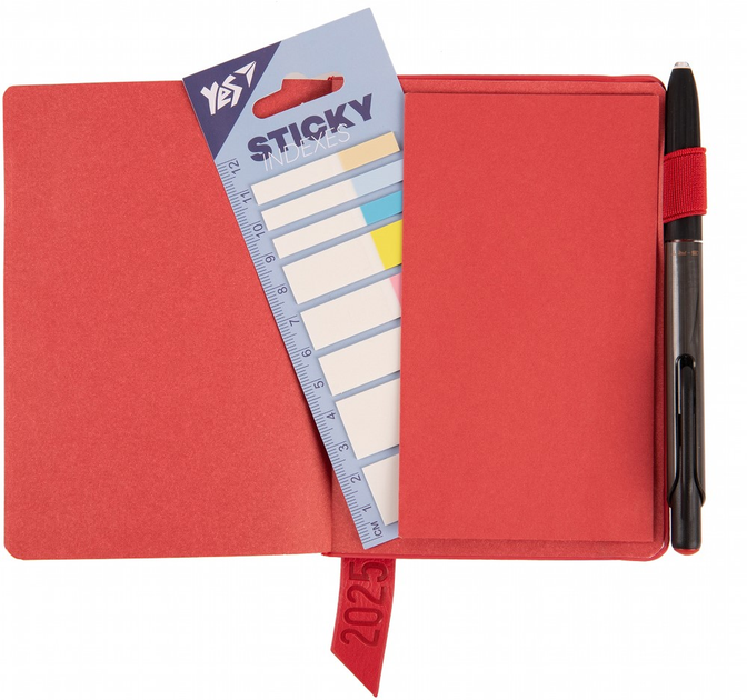 Деловая записная книжка А6 2025, "Monaco", мягк., 352 стр., красный, 252552, Leo Planner 11