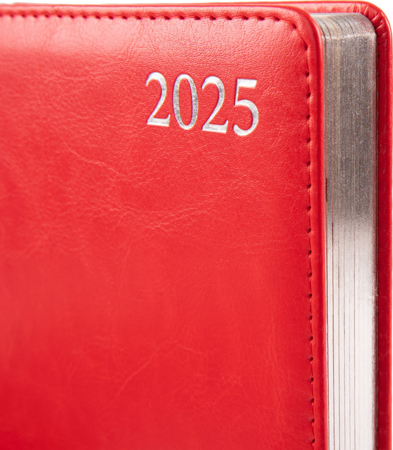 Діловий записник А6 2025, "City", твердий, 352 стор., червоний, 252556, Leo Planner 3