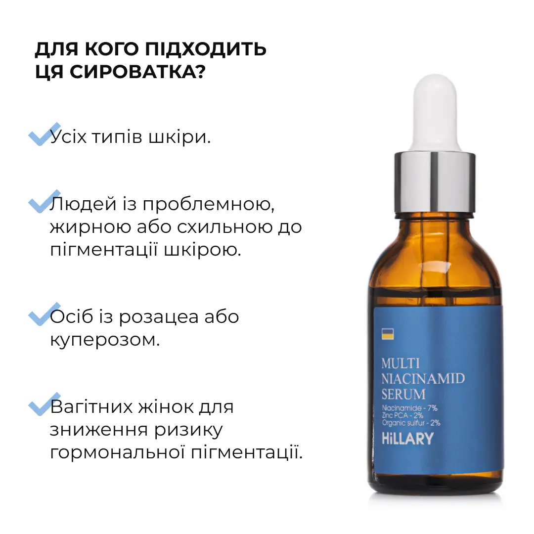 Мультисироватка з ніацинамідом та цинком Hillary Multi Niacinamid serum, 30 мл, K-08-245 4