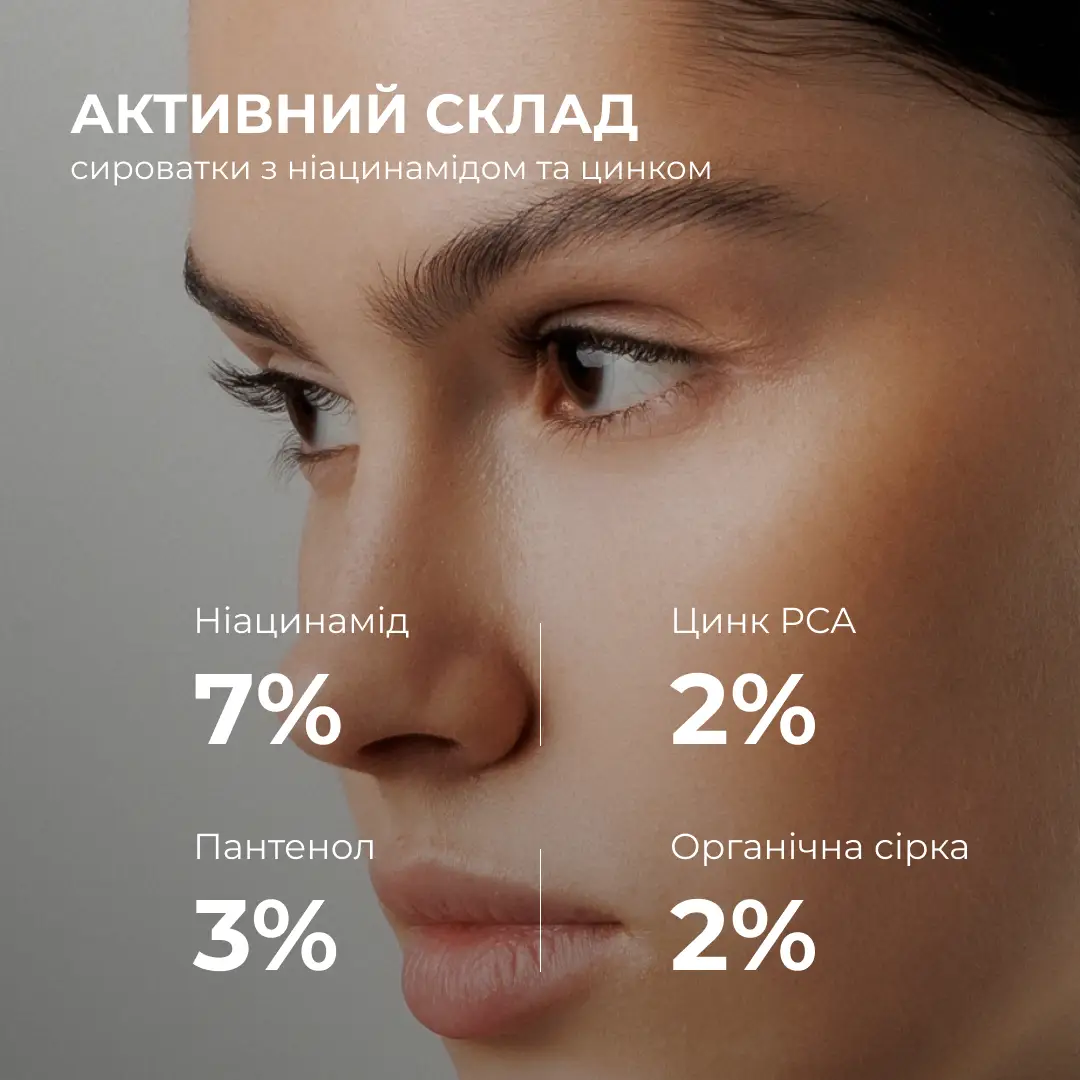 Мультисироватка з ніацинамідом та цинком Hillary Multi Niacinamid serum, 30 мл, K-08-245 12