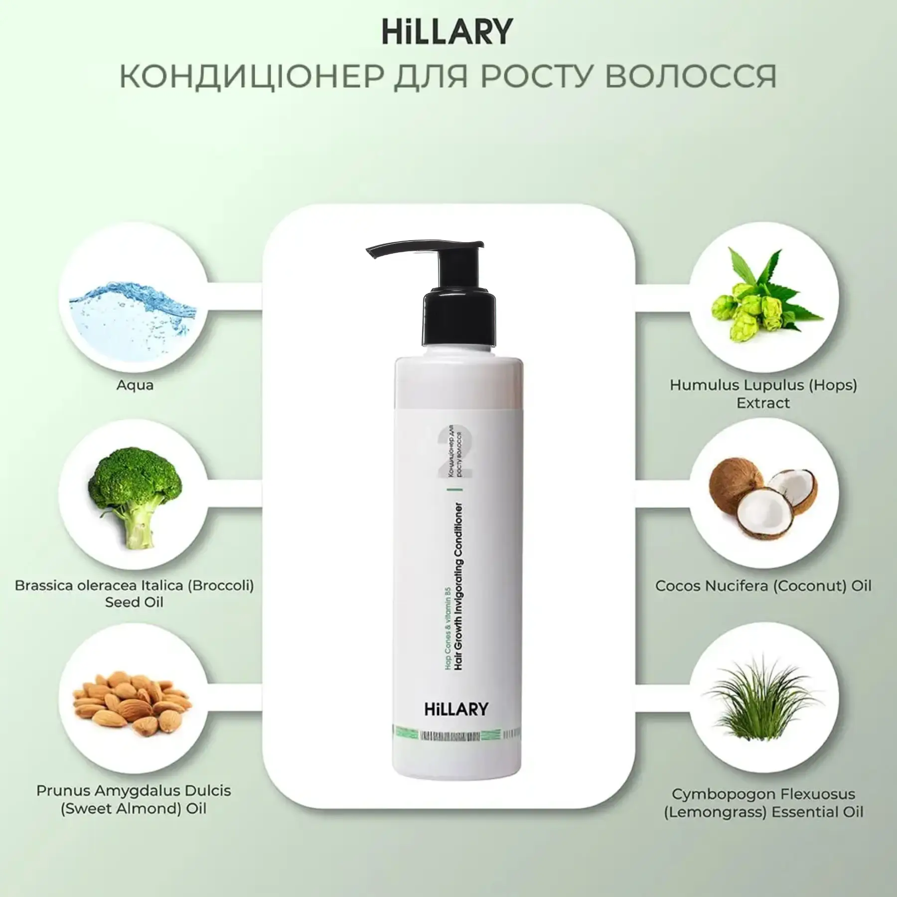 Кондиціонер для росту волосся Hillary Hop Cones & B5 Hair Growth Invigorating, 250 мл, HI-07-445 3