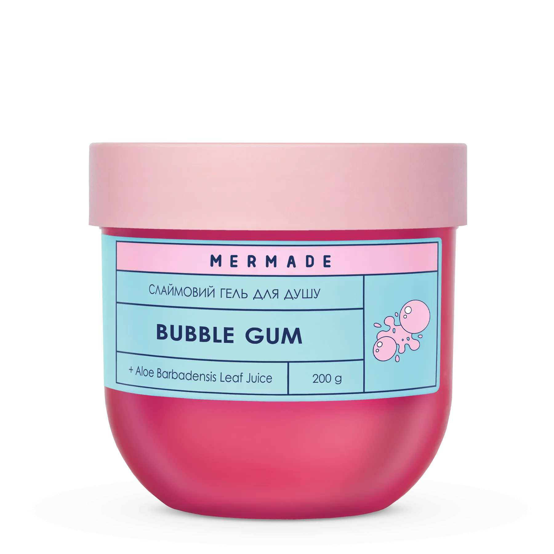 Слайм гель для душа MERMADE Bubble Gum 200 г, MRSG03