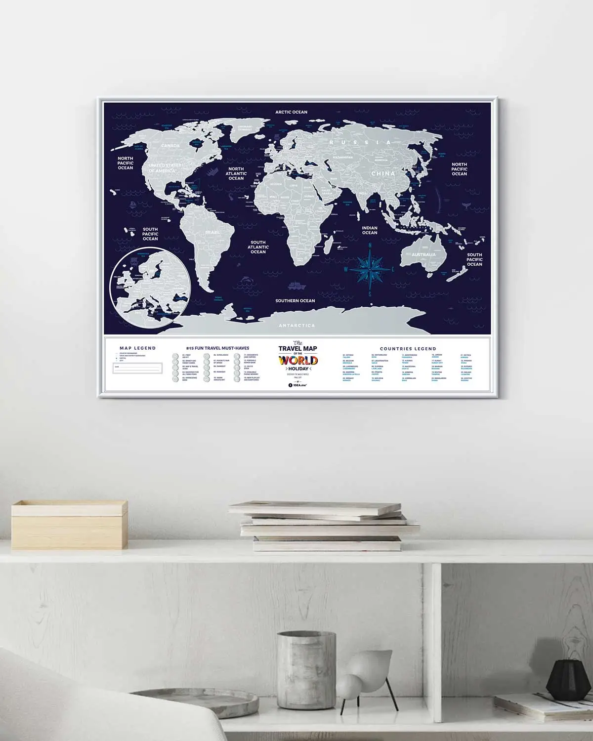Скретч карта мира "Travel Map Holiday World" (тубус), HW, ТМ "1Dea.me" 4