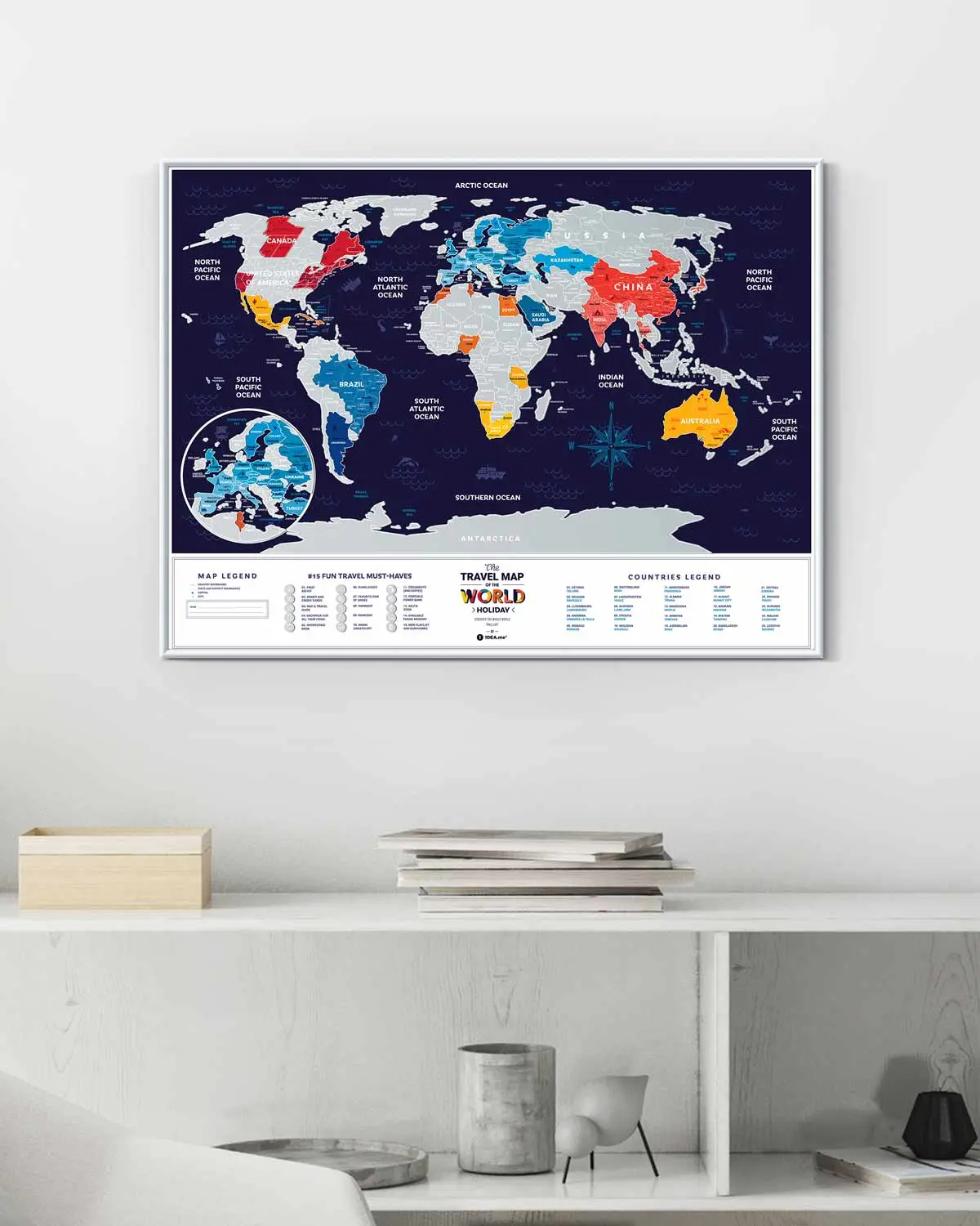 Скретч карта мира "Travel Map Holiday World" (тубус), HW, ТМ "1Dea.me" 5