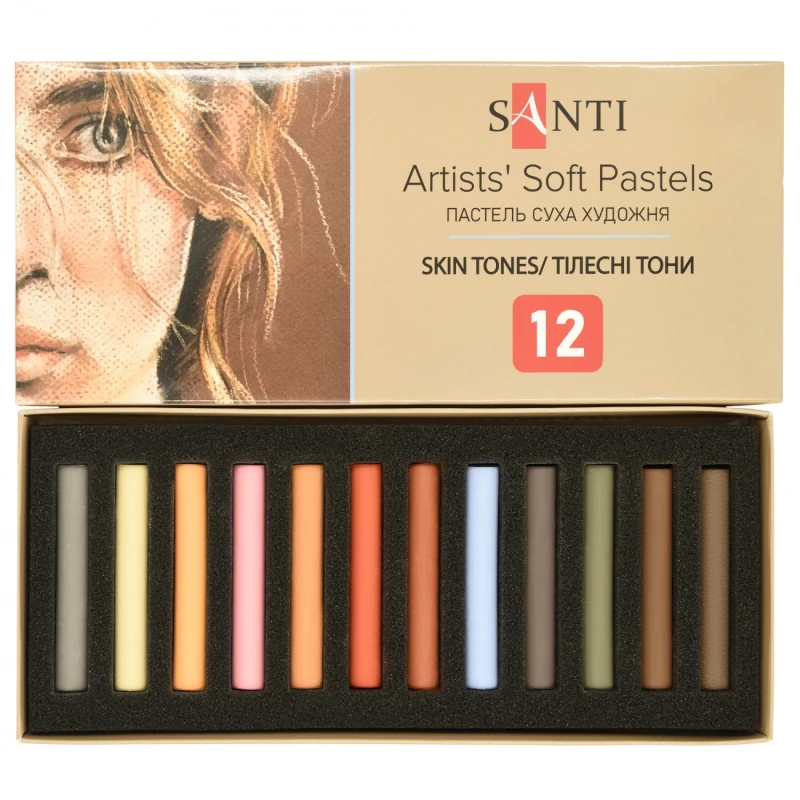 Пастель суха "Skin Tones" 12 кол, Santi, 353697